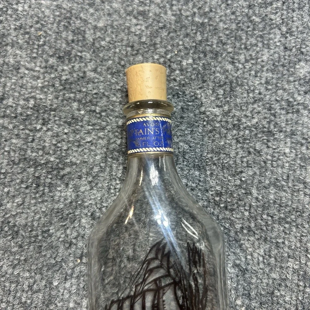 Vintage Avon Captain's Pride Oland Aftershave Empty Bottle with Stand in Box